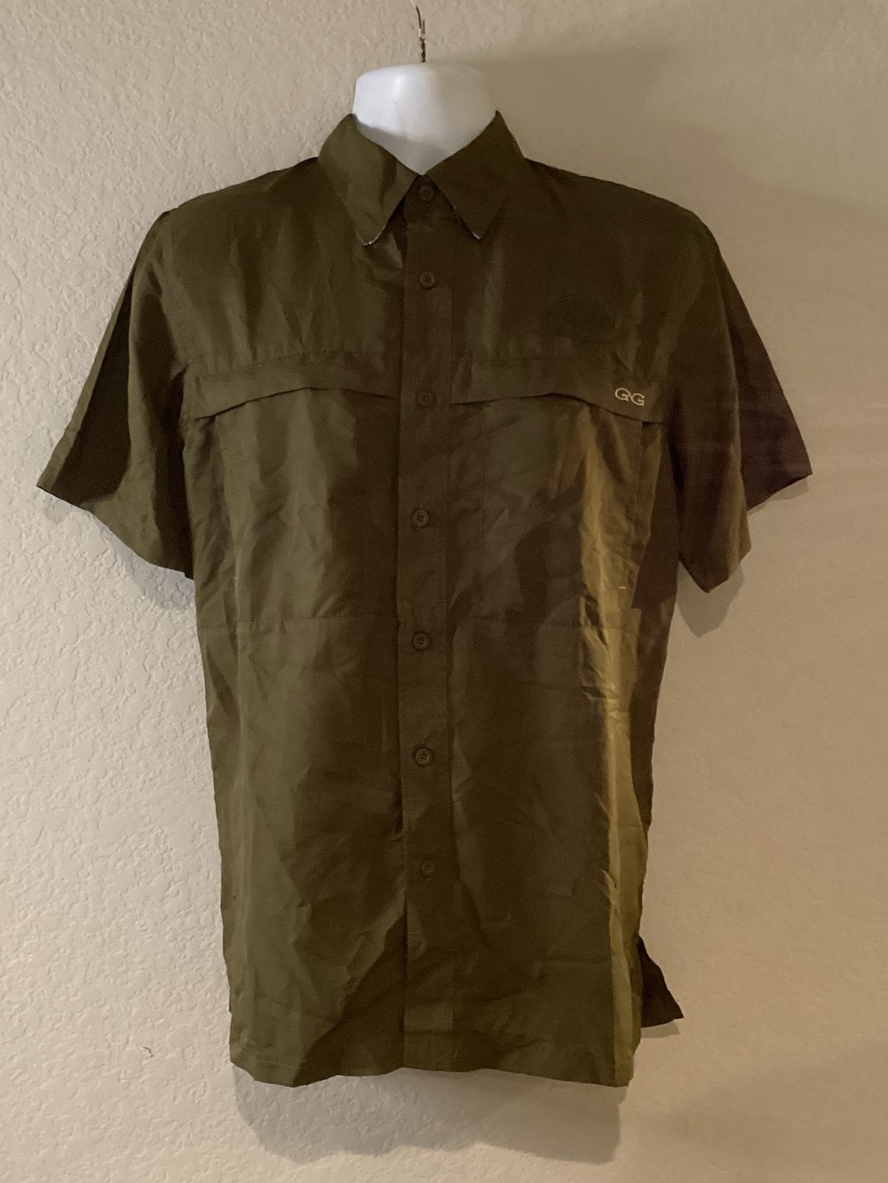 Game Guard Olive Green Button-Up Shirt